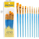 10pcs/set Oil Brush Of Different Sizes