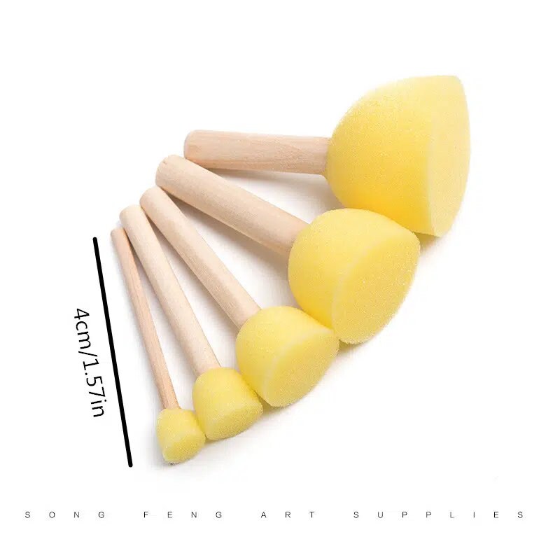 Children's Sponge Painting Brush Painting Tool Set DIY Pioneering EVA Seal Kind Of Kindergarten Card Paper Pigment Graff