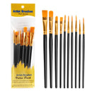 10pcs/set Oil Brush Of Different Sizes