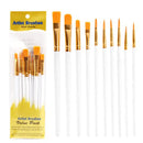 10pcs/set Oil Brush Of Different Sizes