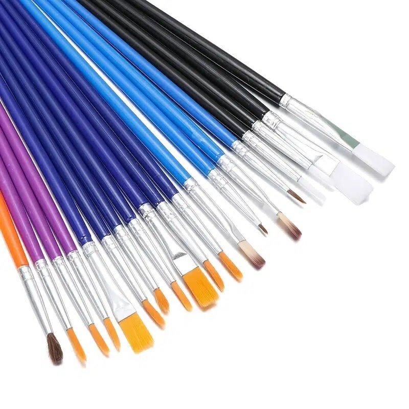 30pcs/set Artists Paint Brush Set Small & Large Round Tipped Art Painting Kit Craft