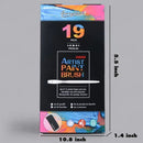 19pcs/Set Nylon Brush Watercolor Paint Pen Set Oil Painting Knife Portable Canvas Bag Watercolor Acrylic