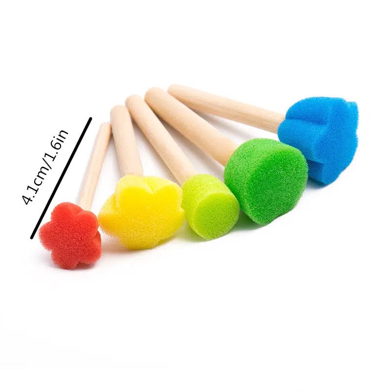 Children's Sponge Painting Brush Painting Tool Set DIY Pioneering EVA Seal Kind Of Kindergarten Card Paper Pigment Graff