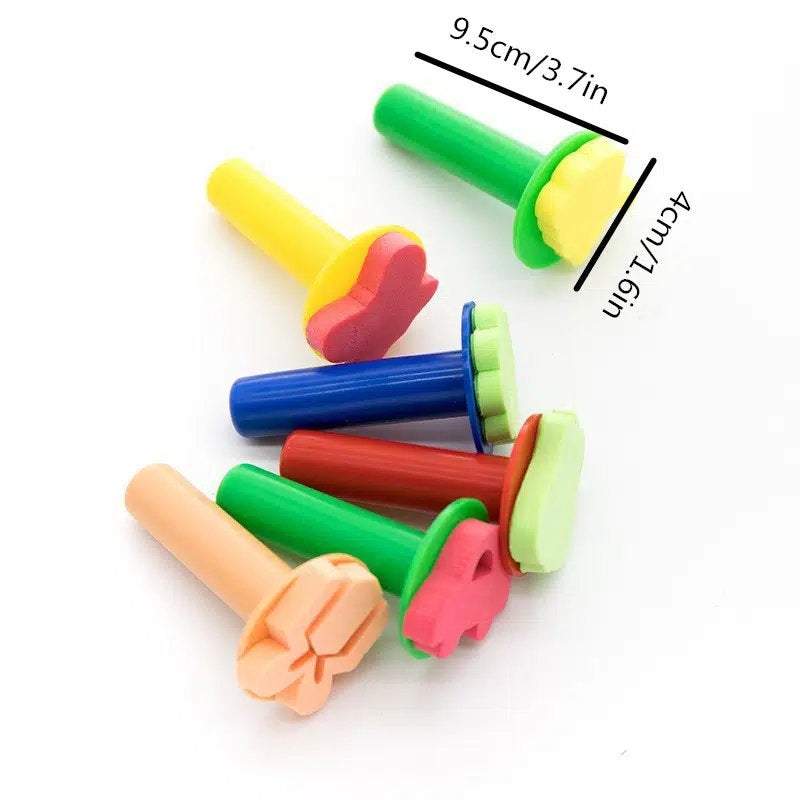 Children's Sponge Painting Brush Painting Tool Set DIY Pioneering EVA Seal Kind Of Kindergarten Card Paper Pigment Graff