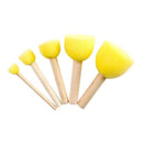5pcs/Set Painting Sponge Brush Wooden Handle Foam Brush Furniture Art Crafts Painting Tool Supplies Painting Stippler Set DIY Painting Tools