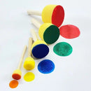 5pcs/Set Painting Sponge Brush Wooden Handle Foam Brush Furniture Art Crafts Painting Tool Supplies Painting Stippler Set DIY Painting Tools