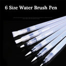 6 Pcs Water Color Brush Pencil Portable Paint Brush Soft Watercolor Brush Ink Pen For Painting Drawing Art Supplies