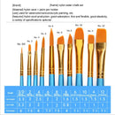 10pcs Artists Paint Brush Set Acrylic Watercolor Round Pointed Nylon Tip Hair Multifunction Hook Line Short Pointed Pen