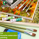 Marie Gouache Brush Set 5 Pack 3#5#7#9#11# Horsehair Animal Hair Watercolor Paint Pen Beginner