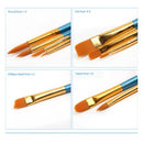 10pcs Artists Paint Brush Set Acrylic Watercolor Round Pointed Nylon Tip Hair Multifunction Hook Line Short Pointed Pen