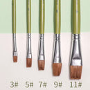 Marie Gouache Brush Set 5 Pack 3#5#7#9#11# Horsehair Animal Hair Watercolor Paint Pen Beginner