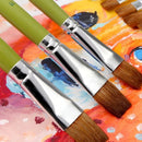 Marie Gouache Brush Set 5 Pack 3#5#7#9#11# Horsehair Animal Hair Watercolor Paint Pen Beginner