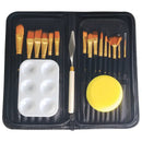 1set Painting Tools Oil Brushes Sponge Oil Painting Knife Colors Palette