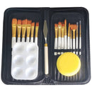 1set Painting Tools Oil Brushes Sponge Oil Painting Knife Colors Palette