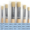6pcs Round | Artist Paint Brushes Set For Oil | Professional Bristle Hog Hair Paint Brush | Wooden Pen Barrel