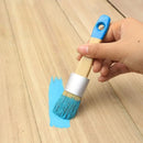 2pcs Round Head Brush Painting Brush Birch Wood Pure Bristle Crayon Brush For Furniture Painting And Waxing Tool