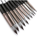 10pcs/set Round Pointed Watercolor Brush Nylon Hair Wooden Handle Acrylic Painting Pens Drawing
