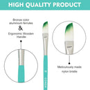 16pcs/set Green Rod Paint Brushes | 12 Acrylic Paint Brush Set With Palette | Palette Knife And Sponge