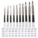 10pcs/set Round Pointed Watercolor Brush Nylon Hair Wooden Handle Acrylic Painting Pens Drawing