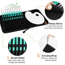 16pcs/set Green Rod Paint Brushes | 12 Acrylic Paint Brush Set With Palette | Palette Knife And Sponge