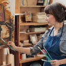 16pcs/set Green Rod Paint Brushes | 12 Acrylic Paint Brush Set With Palette | Palette Knife And Sponge