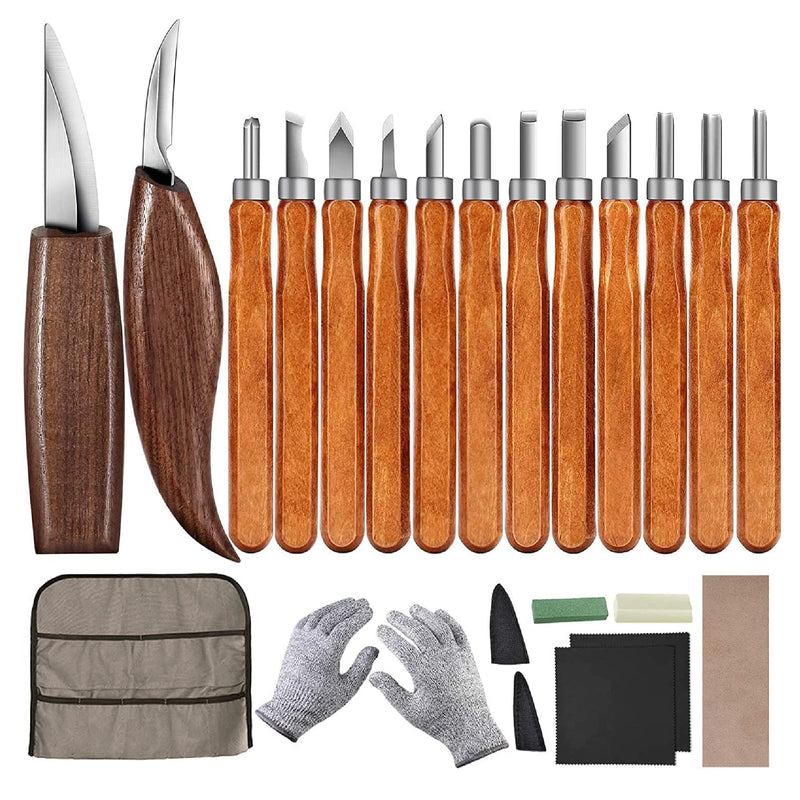 10Pcs Wood Carving Chisel Knife Kit Carpenter Beginners