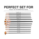 Professional Artist Paint Brush Set of 12 | Painting Brushes Kit for Kids, Adults Fabulous for Canvas, Watercolor & Fabric