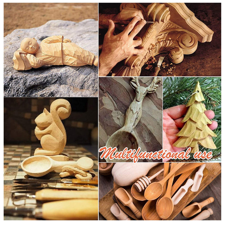 Hutsuls hutsuls wood carving tools set - easy to use 12 pcs mini wood  chisel beginner wood carving kit for adults & kids carving kit