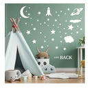 12 Piece Moon And Star Stencils | Reusable Plastic Stencils