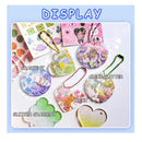 63 Units | Set Acrylic Keychain Blanks Clear Acrylic Gradient Disc Heart Embellishments Blanks