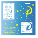12 Piece Moon And Star Stencils | Reusable Plastic Stencils