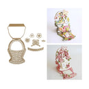 Flower Basket Background Cutting Dies Cutting Stencils Card Paper Craft DIY Stencil