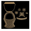 Flower Basket Background Cutting Dies Cutting Stencils Card Paper Craft DIY Stencil