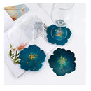 1 Piece Flower Petal Resin Mirror Coaster Mold
