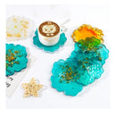 1 Piece Flower Petal Resin Mirror Coaster Mold