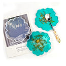 1 Piece Flower Petal Resin Mirror Coaster Mold