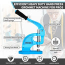 PIKWO Hand Press Heavy Duty Eyelet Grommet Machine Rivet Press Punch Tool Kit with 3 Dies and 900 Pcs Grommets Self Piercing Grommet Maker