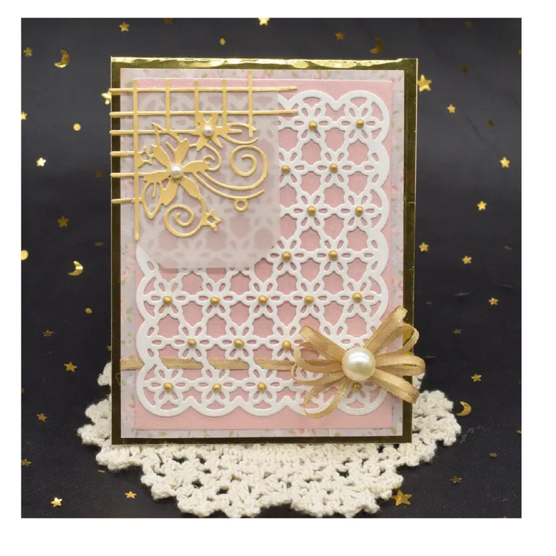 1 Lace Square Frame Cutting Die | Card Background Metal Template For Crafts