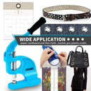 PIKWO Hand Press Heavy Duty Eyelet Grommet Machine Rivet Press Punch Tool Kit with 3 Dies and 900 Pcs Grommets Self Piercing Grommet Maker