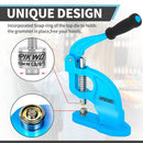 PIKWO Hand Press Heavy Duty Eyelet Grommet Machine Rivet Press Punch Tool Kit with 3 Dies and 900 Pcs Grommets Self Piercing Grommet Maker