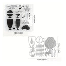 Ice Cream Stamp And Cutting Die Set For Decoration