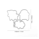 Sleeping Cat and Dog Relaxing Theme Metal Cutting Dies with Clear Stamp Set