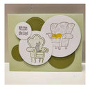 Sleeping Cat and Dog Relaxing Theme Metal Cutting Dies with Clear Stamp Set
