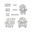 Sleeping Cat and Dog Relaxing Theme Metal Cutting Dies with Clear Stamp Set
