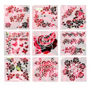 9 Flower Stencils For Painting On Wood | Reusable Butterfly Stencil | Floral Rose Template | Border Templates For Painting On Canvas
