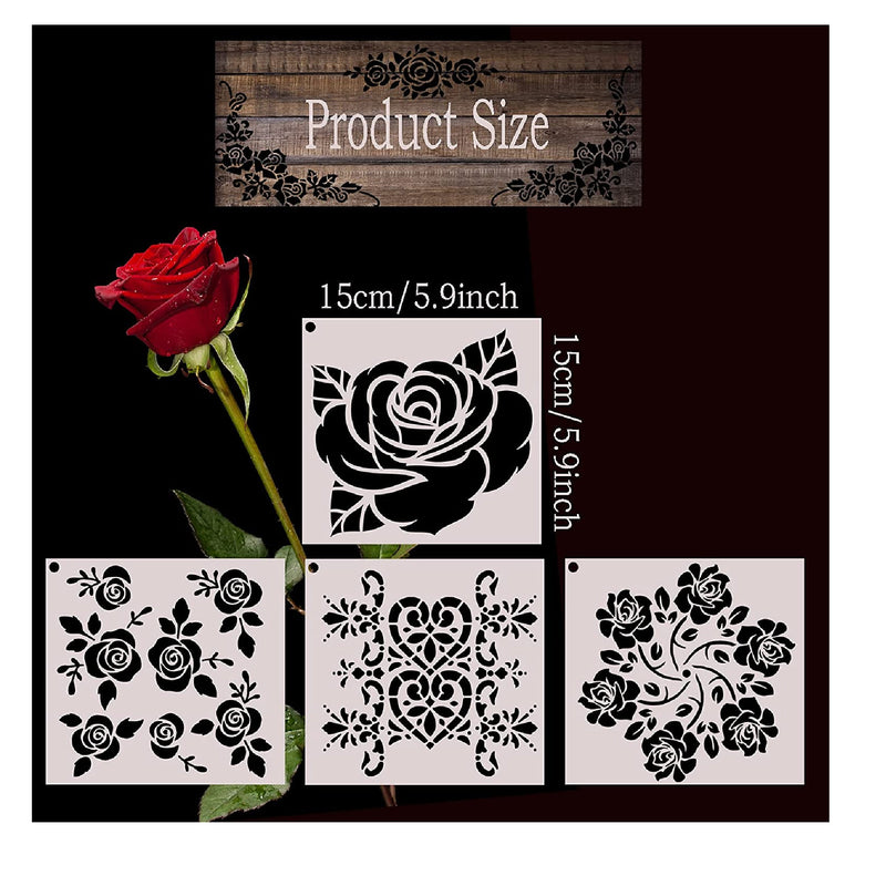 Reusable Wild Flowers Stencil, Flower Stencils for Painting