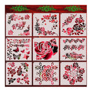 9 Flower Stencils For Painting On Wood | Reusable Butterfly Stencil | Floral Rose Template | Border Templates For Painting On Canvas