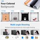 Photo Studio Light Box | 20” x 20” Shooting Light Tent with Adjustable Brightness | Foldable and Portable Tabletop