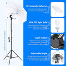 Photography Lighting kit with Backdrops | 8.5ftx10ft Backdrop Stand | 800W Equivalent 5500K Umbrella Softbox Continuous Lighting