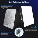 Photography Lighting kit with Backdrops | 8.5ftx10ft Backdrop Stand | 800W Equivalent 5500K Umbrella Softbox Continuous Lighting